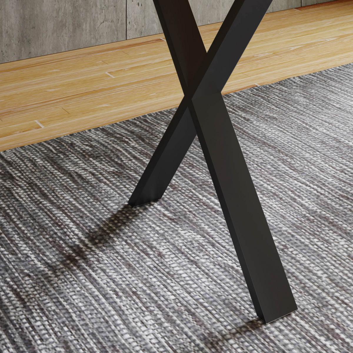 Esstisch Xona 80x80 Cm Schwarz/sonoma Eiche Dekor - Schwarz/Sonoma Eiche, Basics, Holzwerkstoff/Metall (80cm) - MID.YOU