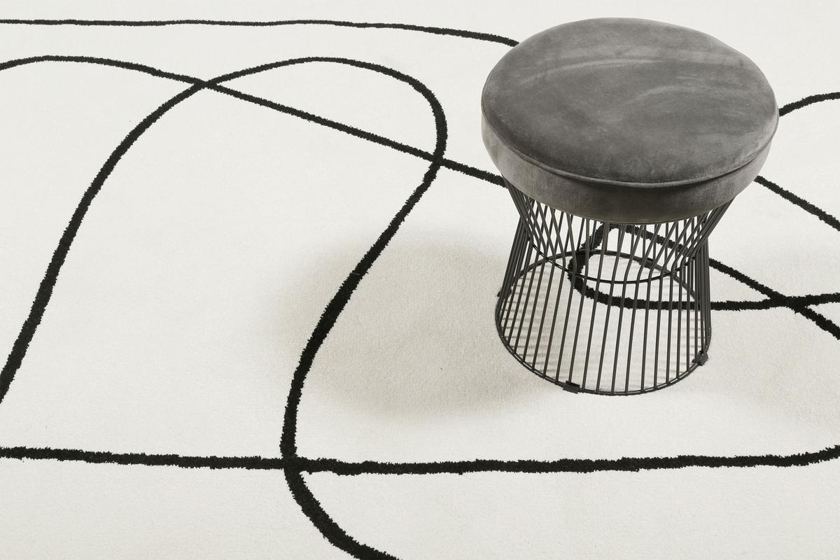 Webteppich Artist - Schwarz/Weiß, Design, Textil (133/200cm) - Esprit