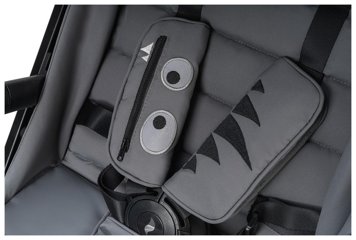 Buggy Boggy 2 Monster Hellgrau, B/h/t: 51x105x84,5cm - Hellgrau/Schwarz, Basics, Textil/Metall (51/105/84,5cm) - Osann