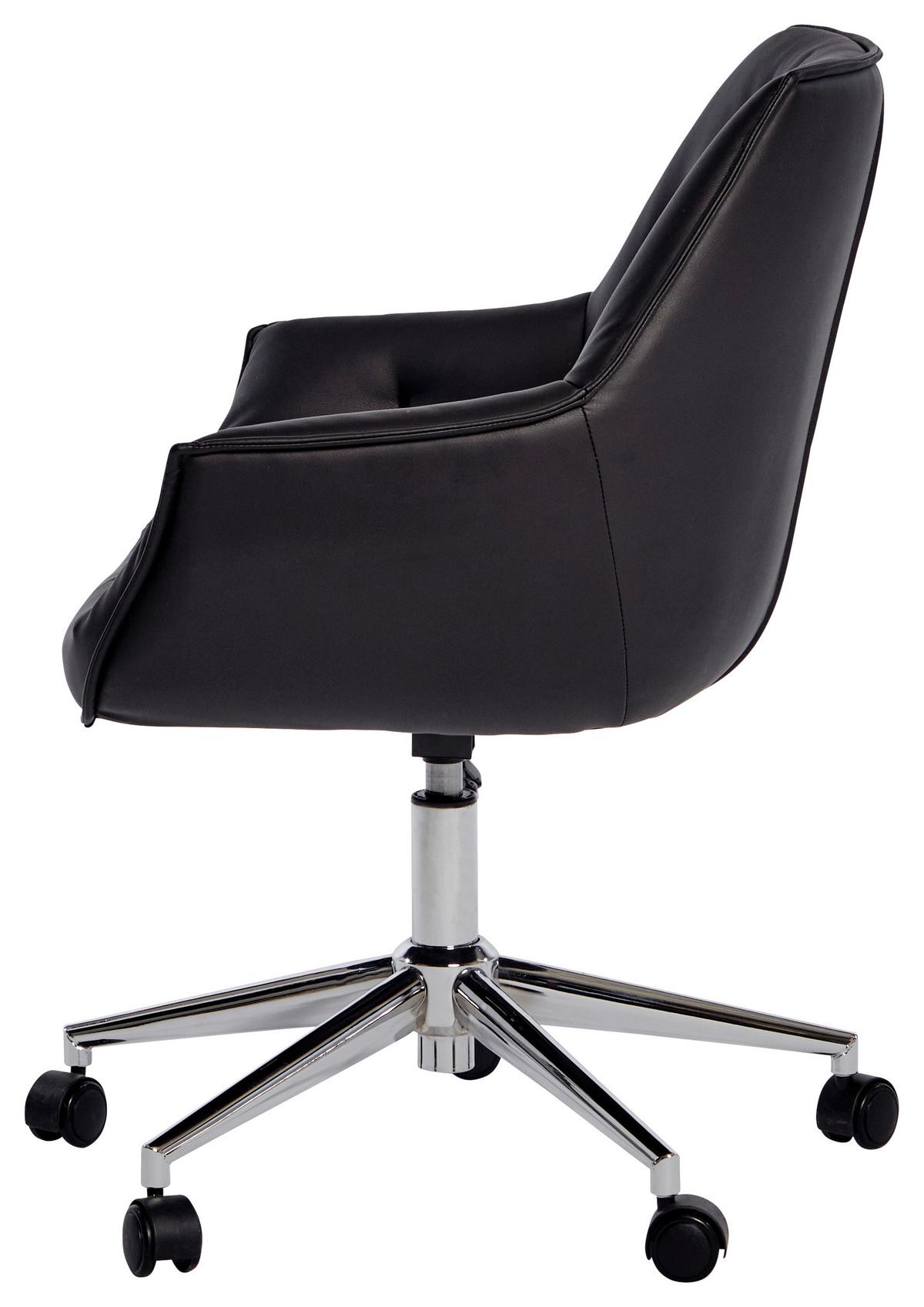 Drehstuhl Boss Worx - Chromfarben/Schwarz, MODERN, Kunststoff/Textil (61/61/84cm) - Livetastic