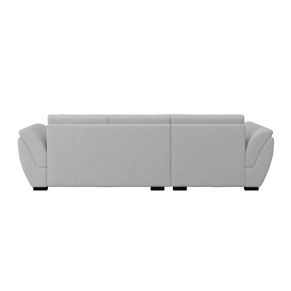 Rohová sedačka BERISSO, ľavá, svetlosivá tk. VINCI - čierna/svetlosivá, Konventionell, textil/plast (187/278cm) - Ondega