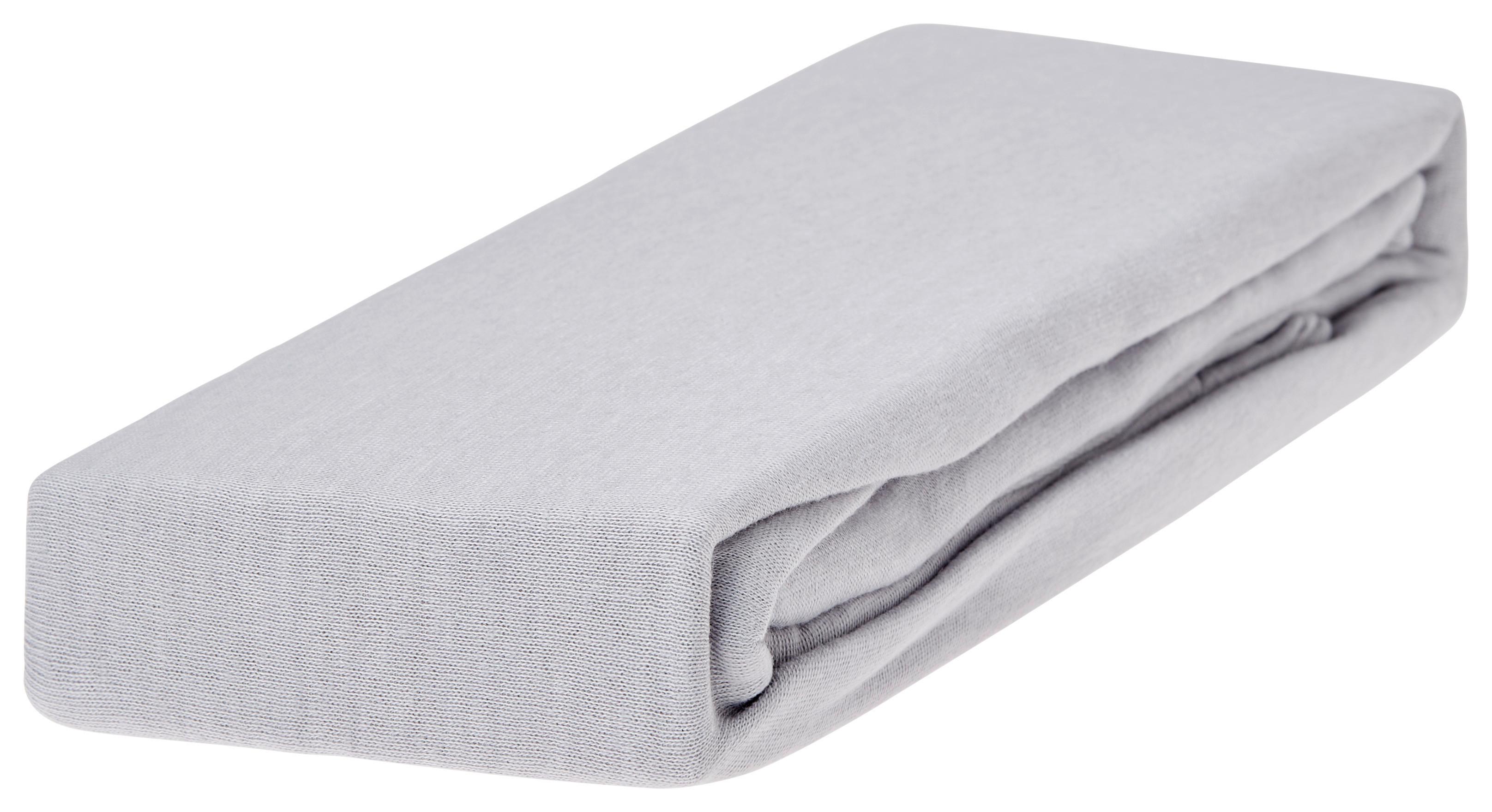 Spannleintuch Nathalie Grau 90x200 cm Baumwolle