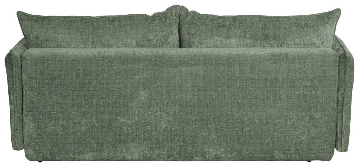 Schlafsofa Kairo Grün, Lf: Ca. 190x150cm - Schwarz/Grün, ROMANTIK / LANDHAUS, Holz/Kunststoff (230/90/115cm) - James Wood