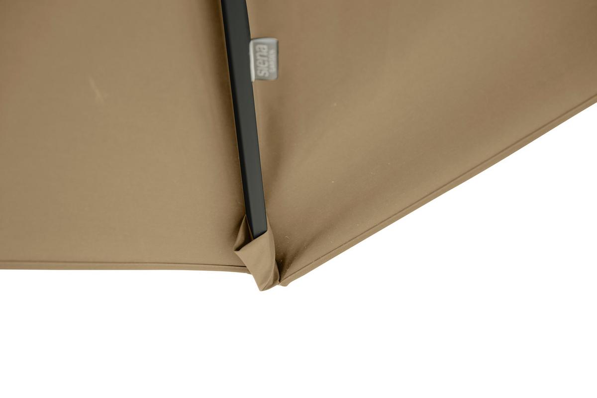 Ampelschirm Bl: 300x300 Cm Mit Schirmständer Anthrazit/taupe - Taupe/Anthrazit, MODERN, Textil/Metall (300/300cm) - Siena Garden