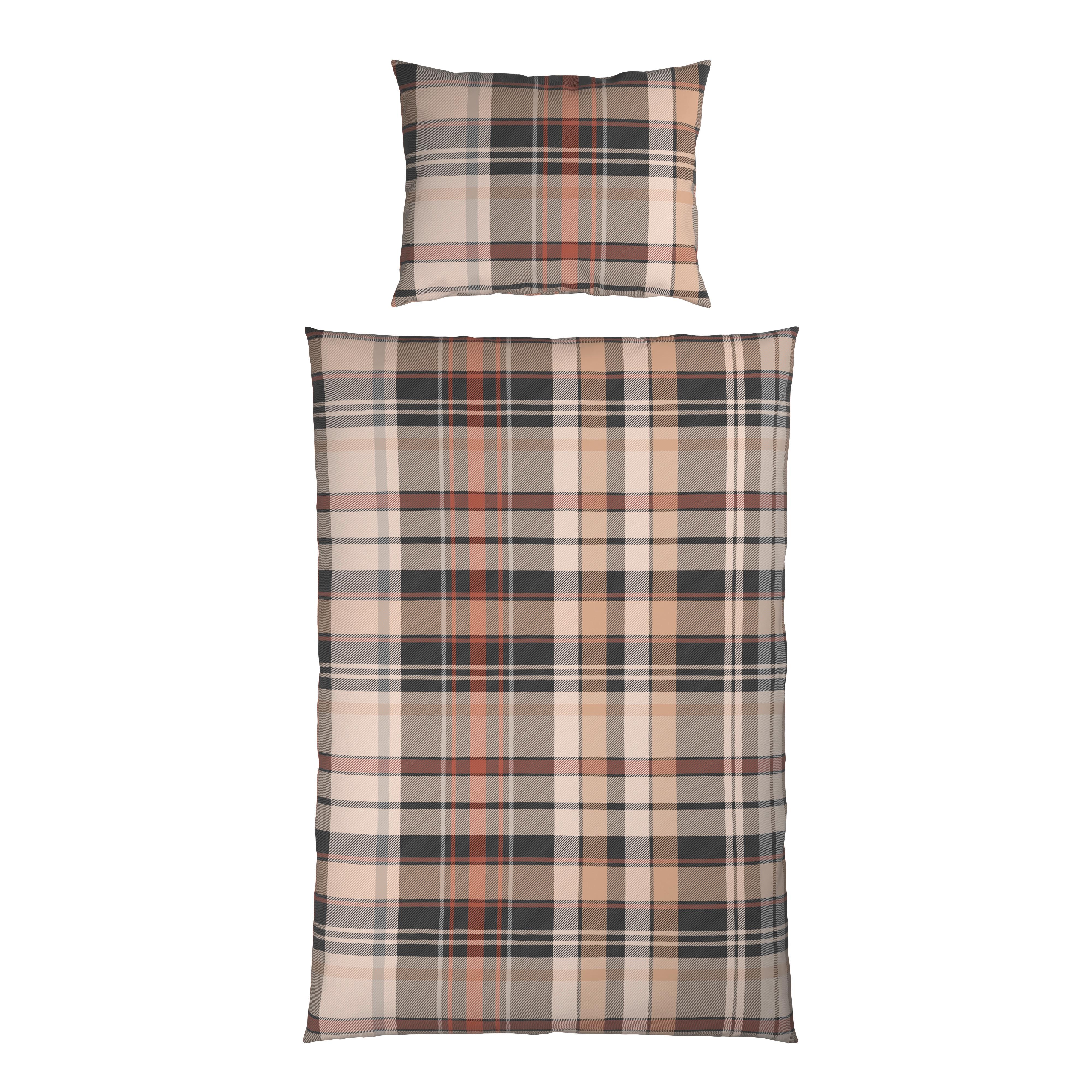 BETTWÄSCHE KATTHULT - Braun/Orange, MODERN, Textil - Luca Bessoni