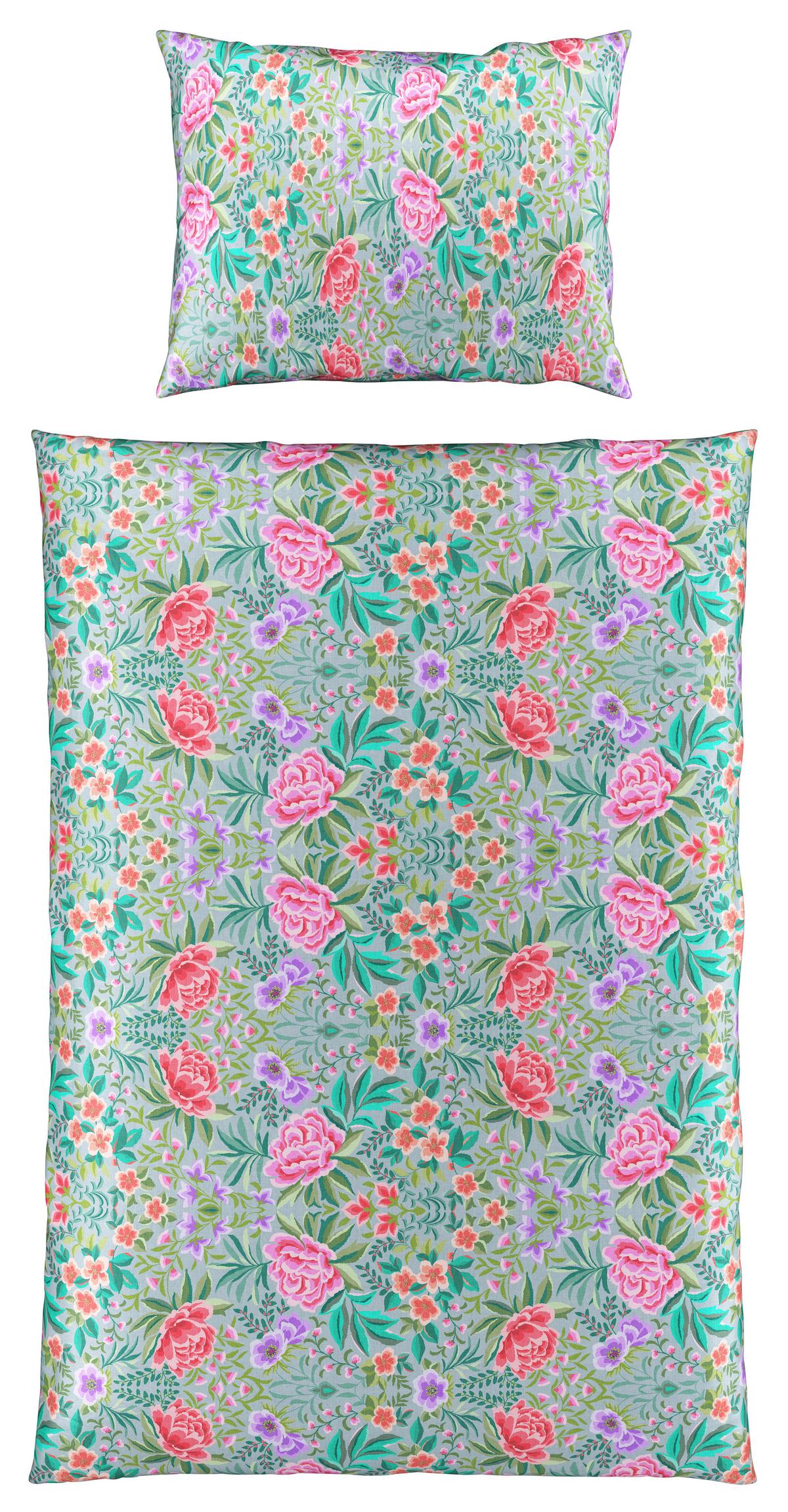 Povlečení Vivien, 70/90 140/200cm - vícebarevná, Romantický / Rustikální, textil (140/200cm) - Mömax