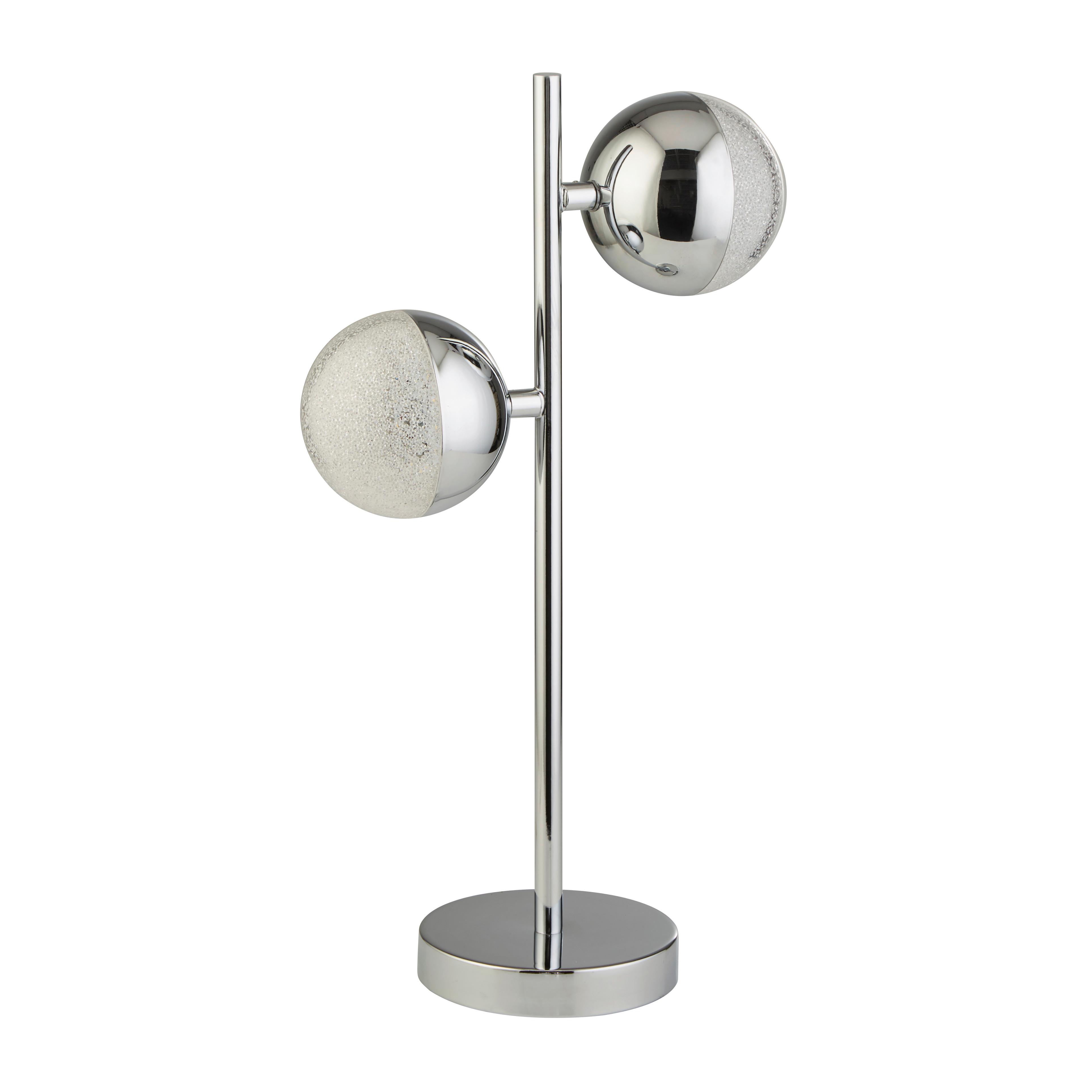 LED-Tischleuchte Marbles Eu5087cc - Klar/Chromfarben, Design, Kunststoff/Metall (22/13/45cm)