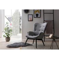 Sessel Grau, Schwarz B: 80 Cm - Schwarz/Grau, MODERN, Textil (80/92/99cm) - Livetastic