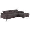 Ecksofa Kitty Anthrazit S. 244x166 cm - Anthrazit/Schwarz, Design, Textil (244/166cm) - Livetastic