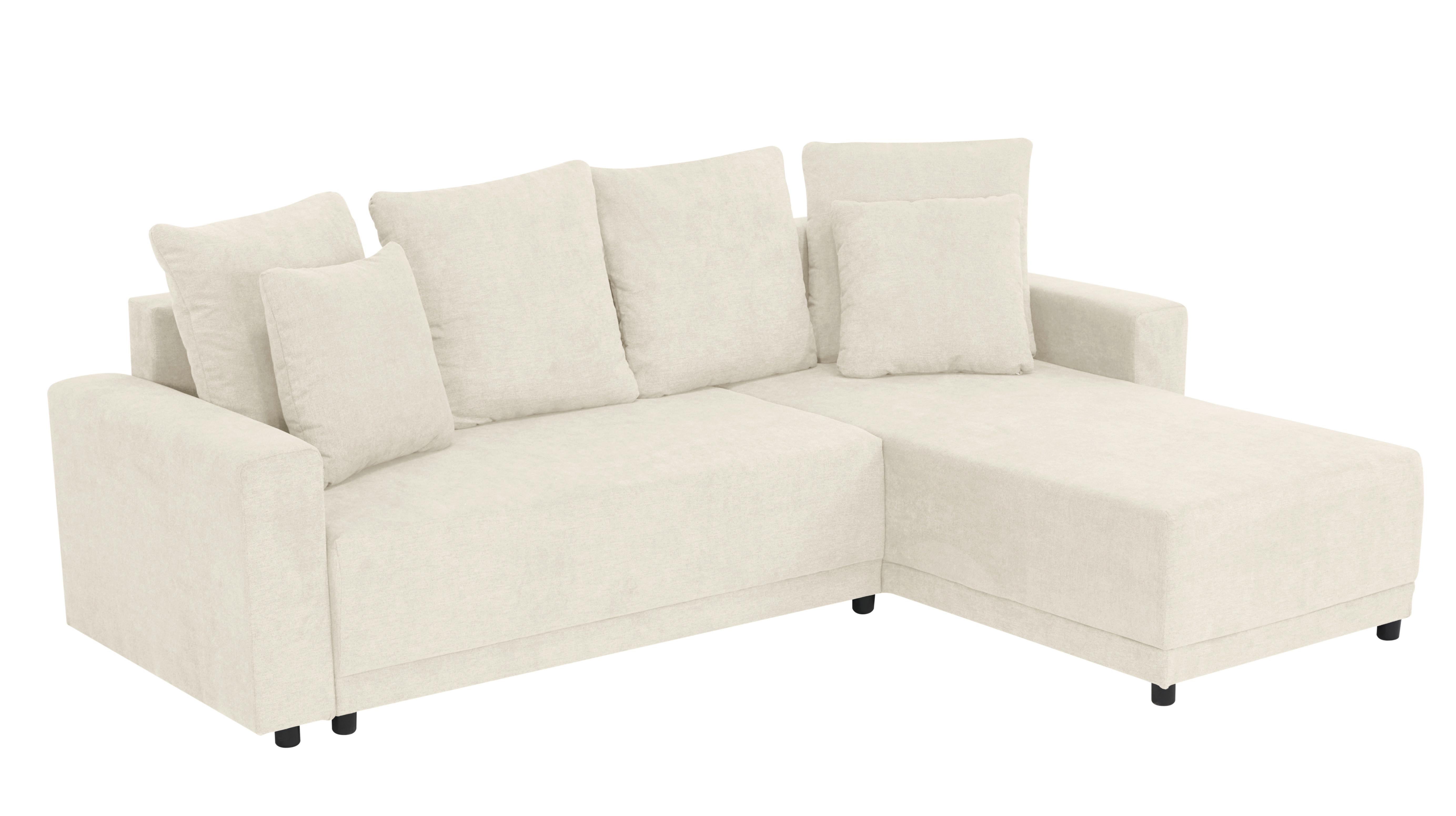 Ecksofa Time Creme S: 178x248 cm - Creme/Schwarz, Design, Textil (178/248cm) - MID.YOU