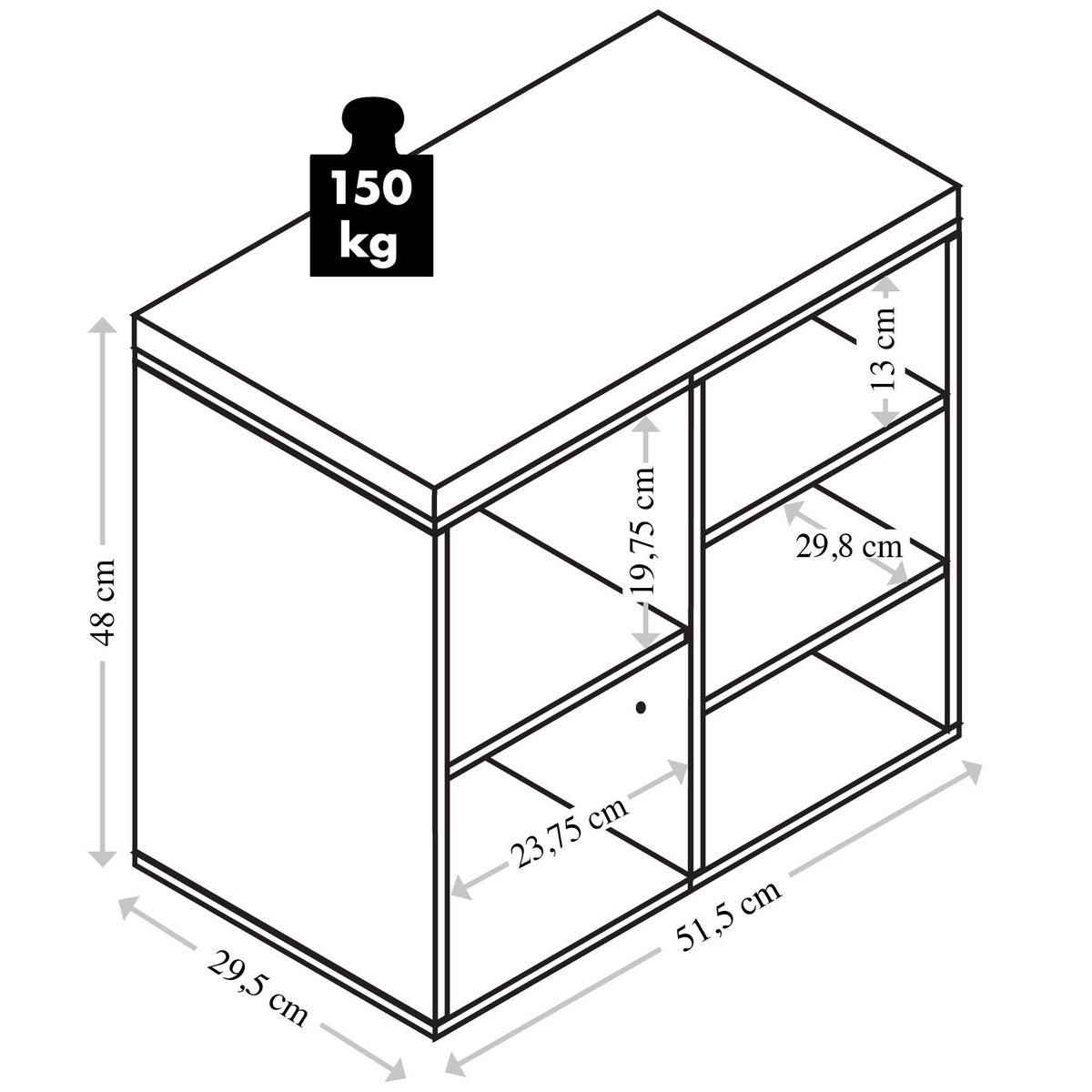 Garderobenbank Eiche Dekor Mit Sitzkissen 5 Fächer B: 51,5 cm - Basics (51,5/48/29,5cm) - Kesper