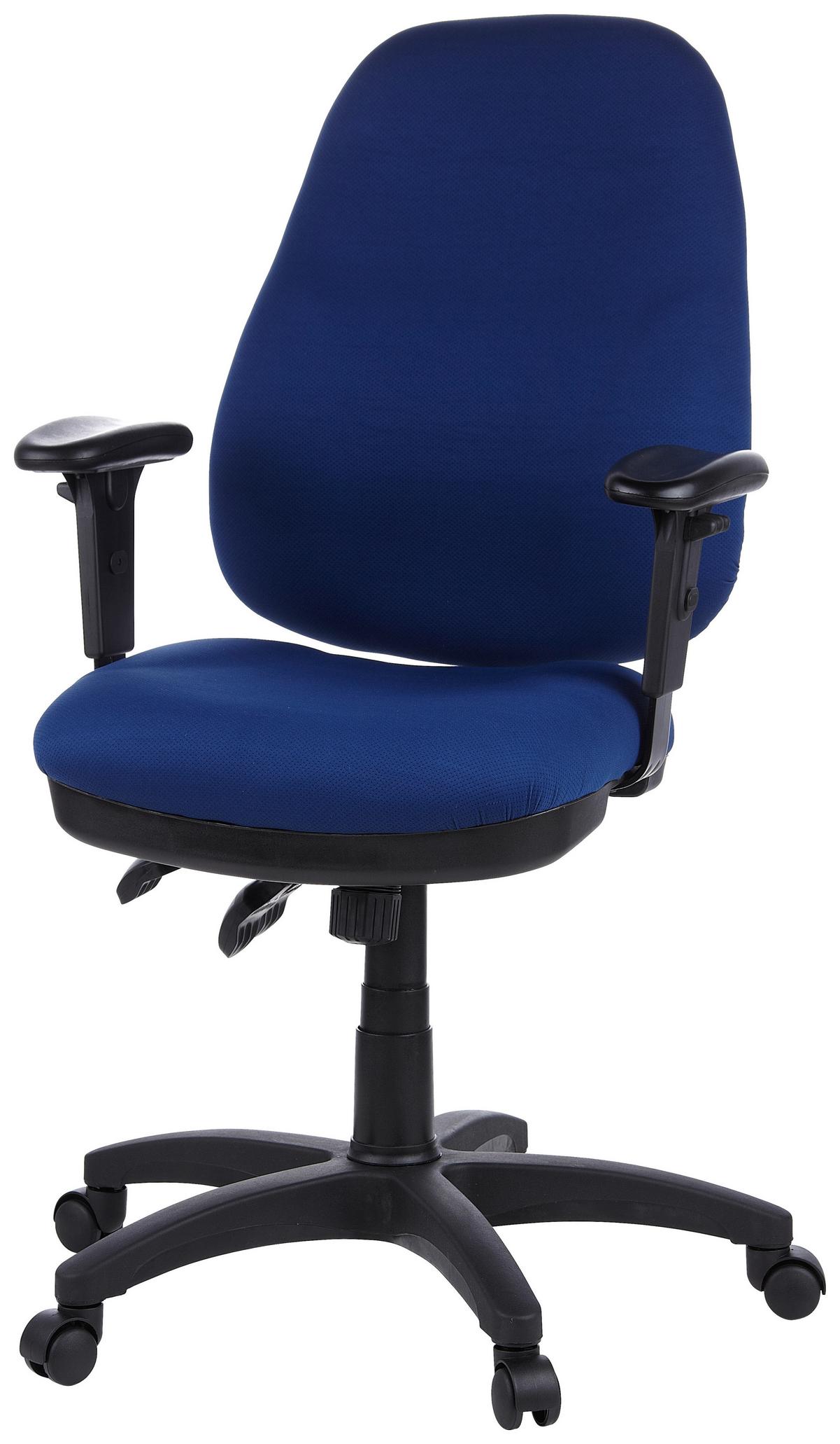 Bürostuhl Zenit Pro Blau/schwarz Bis 120 Kg - Blau/Schwarz, Basics, Kunststoff/Textil (58/121/46cm) - MID.YOU