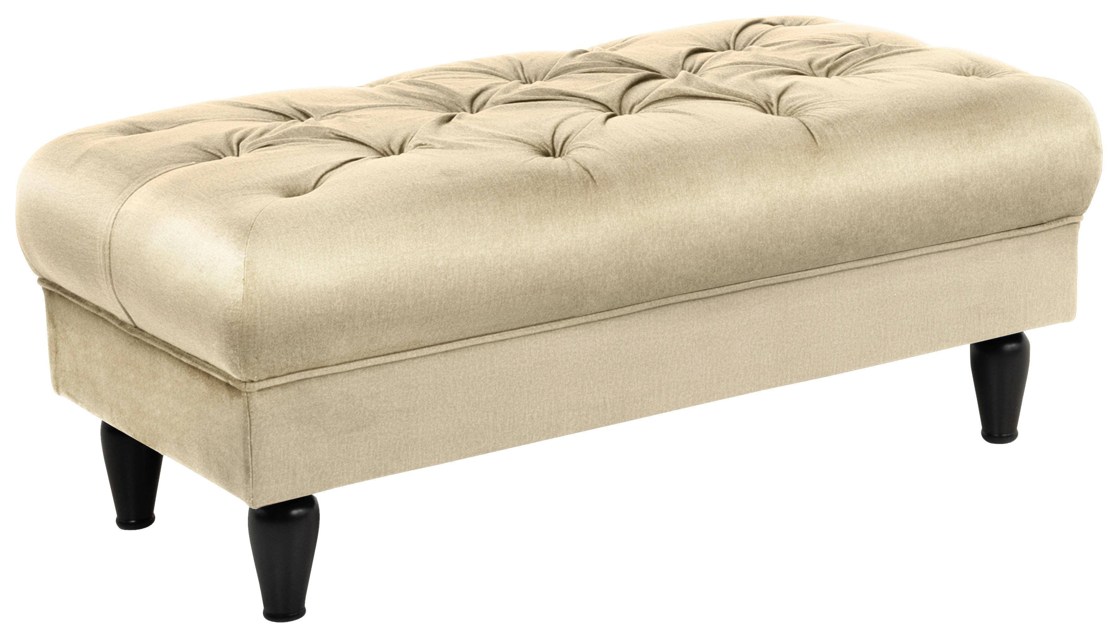 Hocker Cupido - Beige/Schwarz, Design, Textil (110/44/56cm) - MID.YOU