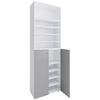 Schuhschrank Lona Grau Weiß - Schwarz/Weiß, Design, Holzwerkstoff (70/220/40cm) - MID.YOU
