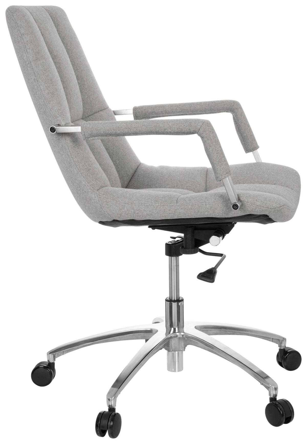 Drehstuhl Saranto Hellgrau - Silberfarben/Hellgrau, MODERN, Kunststoff/Textil (58/102/60cm) - MID.YOU