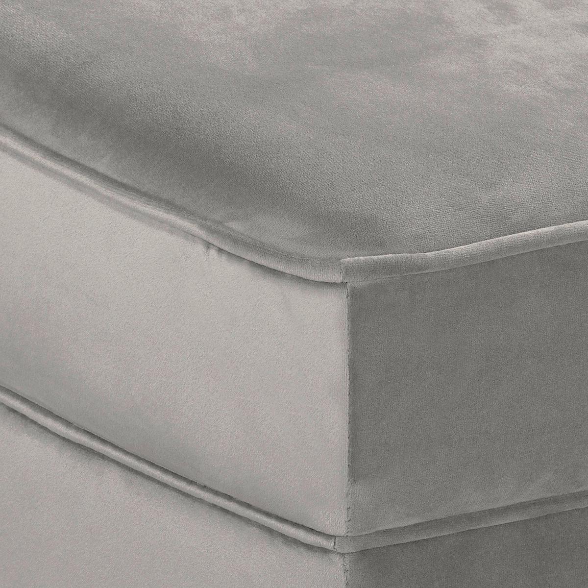 Récamiere Pako Grau B: 185cm - Braun/Grau, Design, Textil (185/93/75cm) - Livetastic