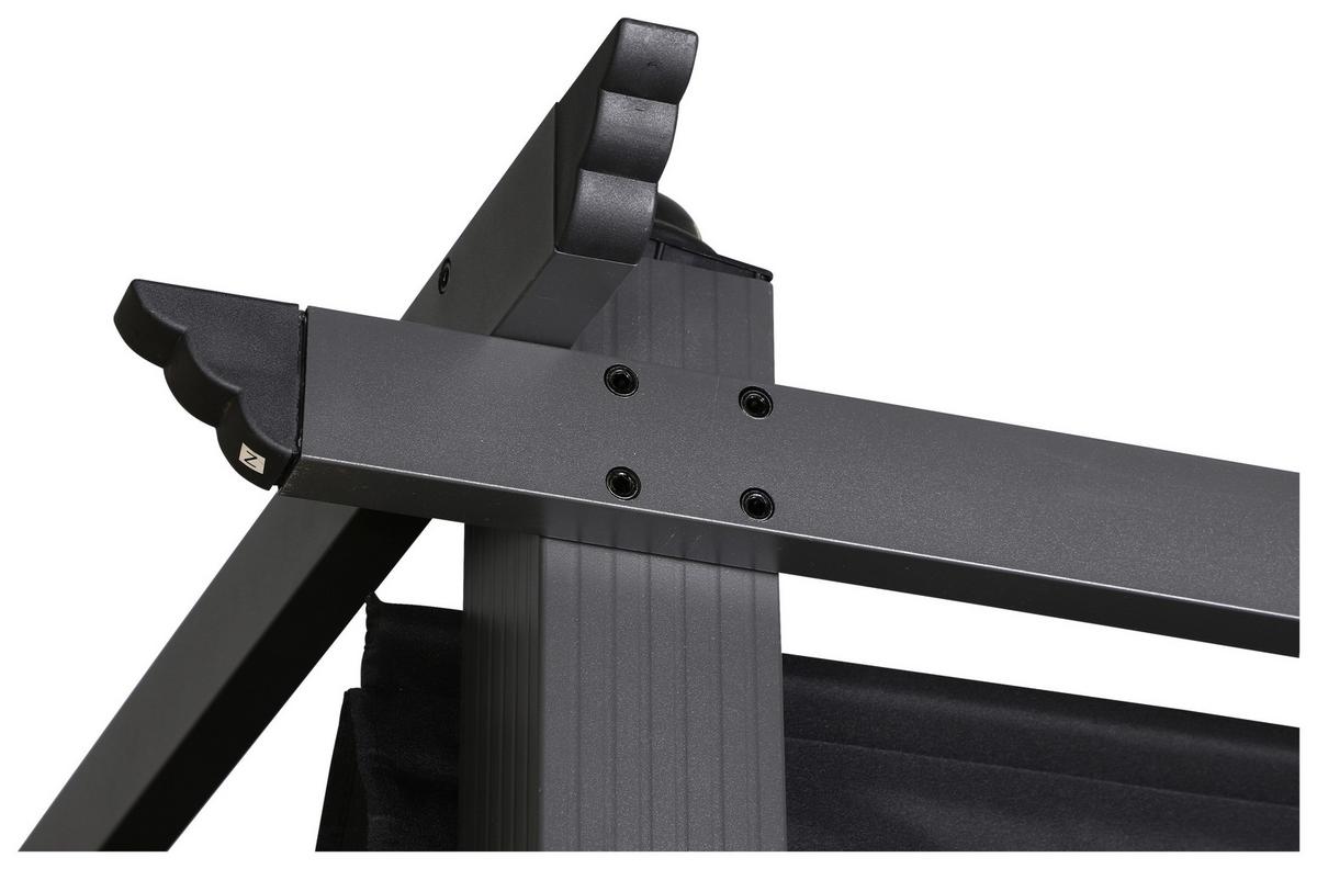 Pergola Lazio - Schwarz, KONVENTIONELL, Textil/Metall (395/245/295cm) - Gardenson