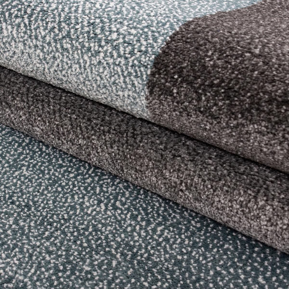 Webteppich Blau Naturfaser Lucca 200x290 cm - Blau, Trend, Textil (200/290cm)