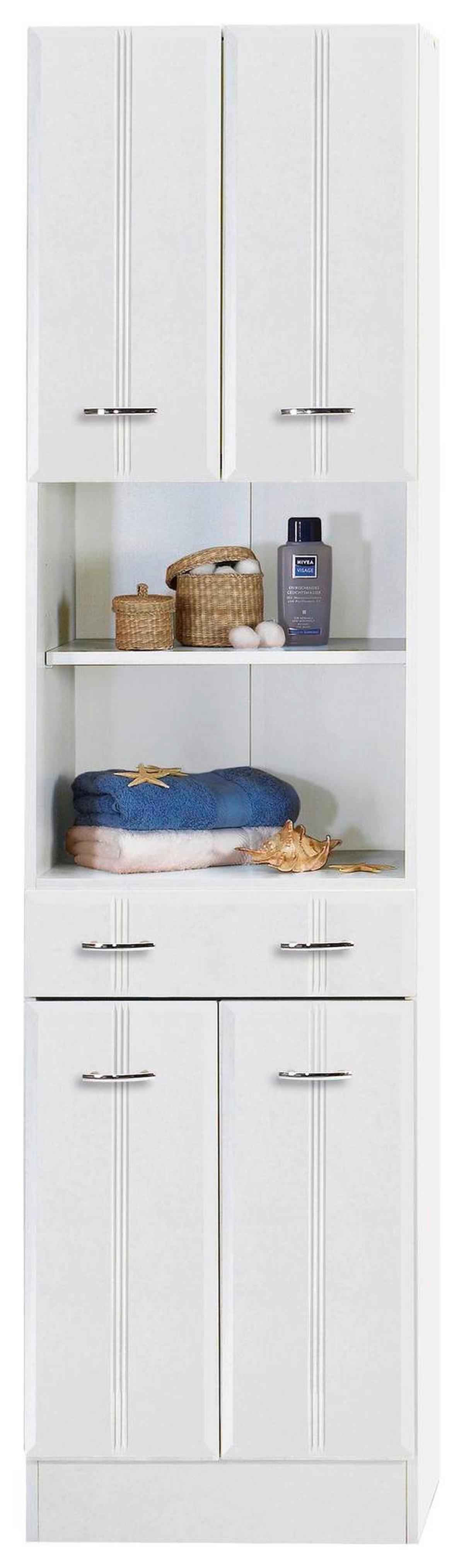 Hochschrank Mit Lade Rallye 50cm, Weiß Dekor - Weiß, KONVENTIONELL, Holzwerkstoff (50/190/34cm) - Held