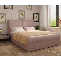 Boxbett Barcelona Lf: 180x200 Pink - Pink/Schwarz, MODERN, Holz/Kunststoff (180/200cm) - MID.YOU