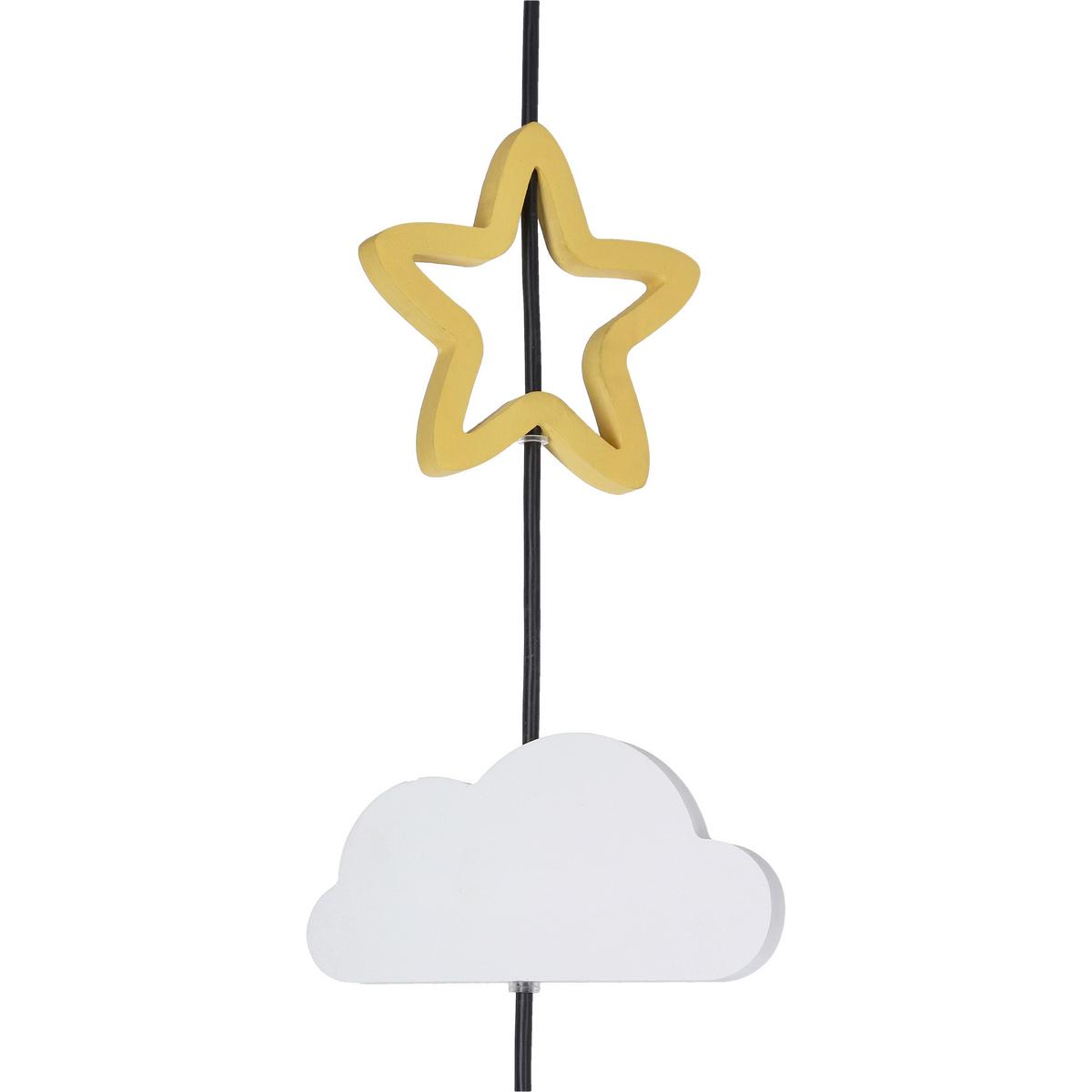 Kinderhängeleuchte 33-24435 Trio Sss - Goldfarben/Weiß, Basics, Holzwerkstoff/Metall (100/15/100cm)