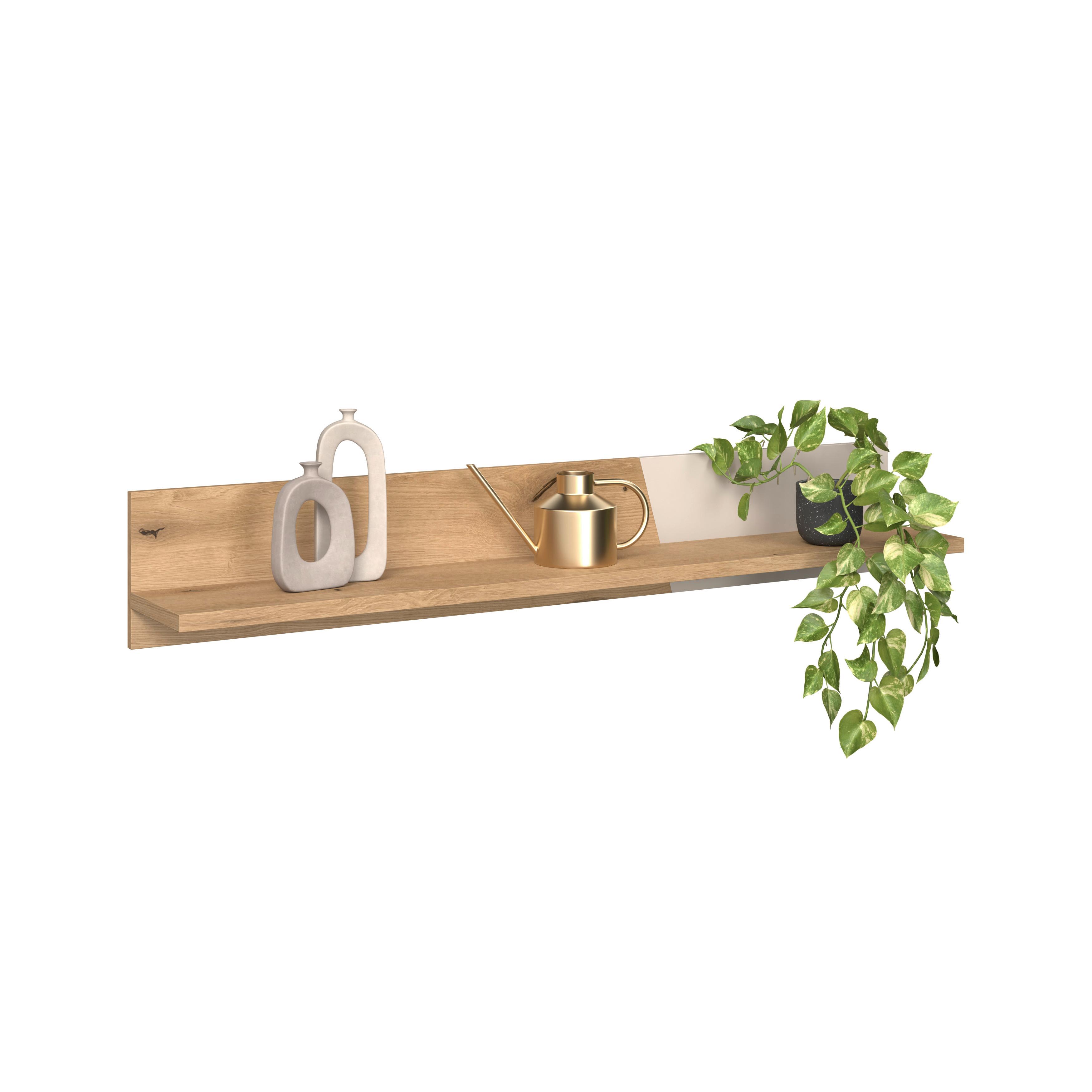 Wandboard Venedig NEW Kaschmir/Eichefarben B: 140 cm - Kaschmir/Eichefarben, MODERN, Holzwerkstoff (140/23/22cm)