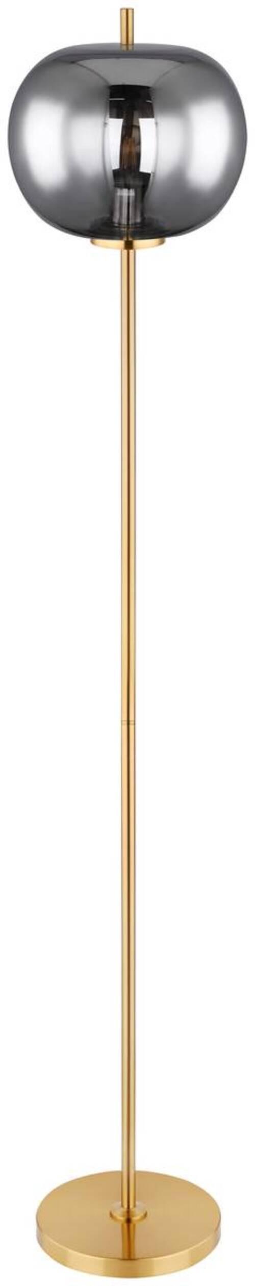 Stehlampe Blacky Messingfarben mit Schalter - Messingfarben, Design, Glas/Metall (30/160cm) - Globo