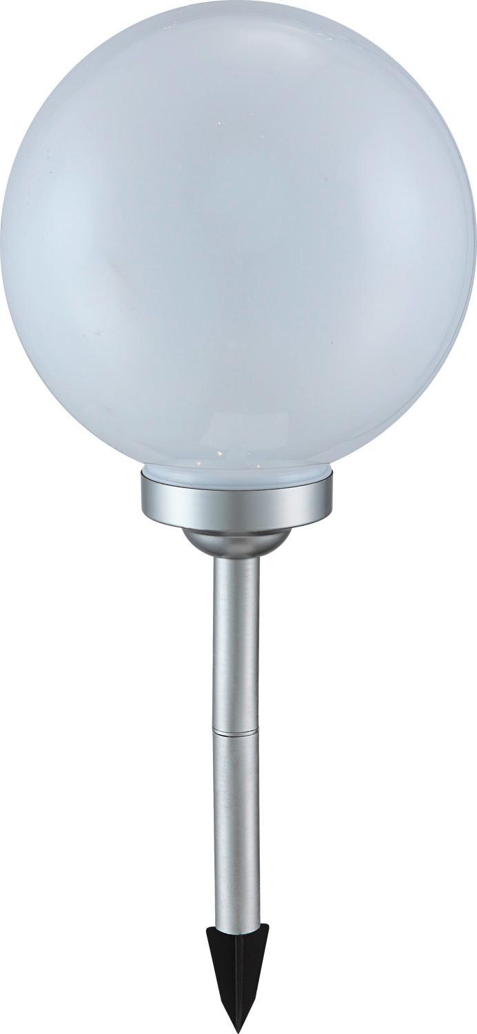 Solarleuchte 3377 - Silberfarben/Weiß, Basics, Kunststoff (25/68cm) - Globo