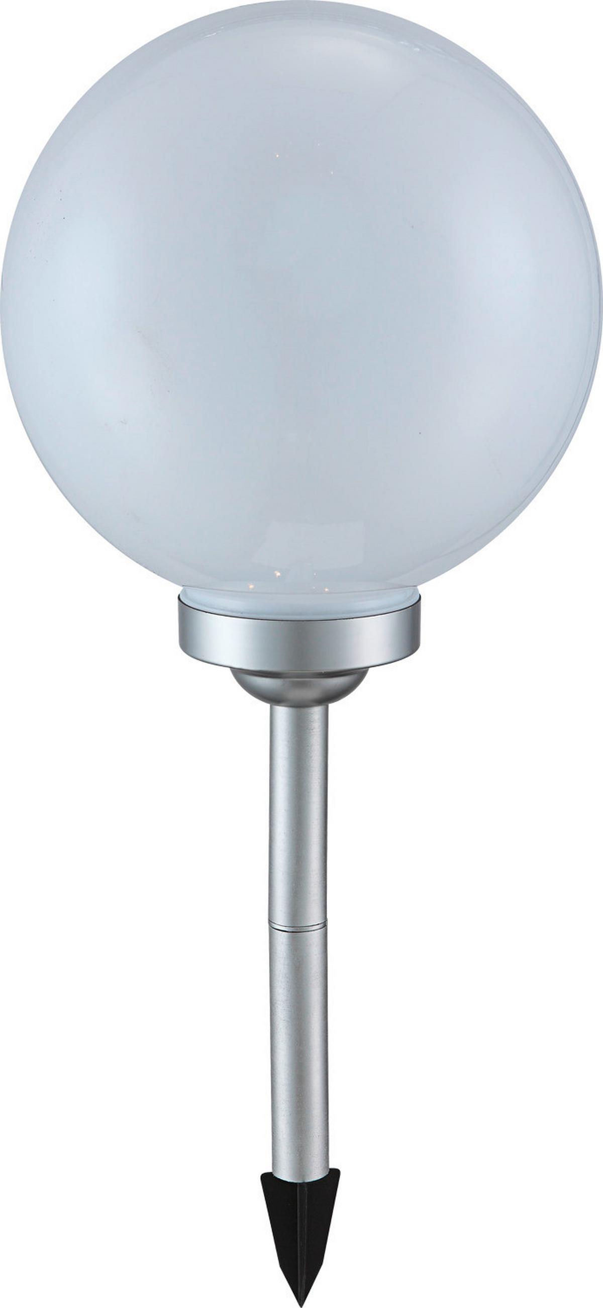 Solarleuchte 3377 - Silberfarben/Weiß, Basics, Kunststoff (25/68cm) - Globo