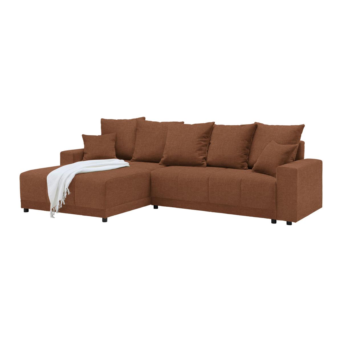 Rohová sedačka ALATRI, oboustr.,koňaková,s polštáři - černá/zelená, Moderní, textil/plast (289/90/176cm) - Based