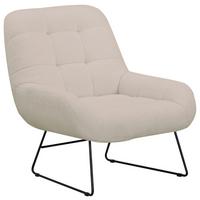 Křeslo DOT, béžová, max. 120 kg - černá/béžová, Basics, kov/dřevo (81/86/83cm) - Livetastic