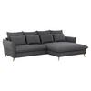 Eckschlafsofa Walter Grau S: 274 cm - Buchefarben/Grau, Design, Textil (274/170cm) - Livetastic