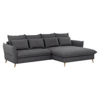 Eckschlafsofa Walter Grau S: 274 Cm - Buchefarben/Grau, Design, Textil (274/170cm) - Livetastic