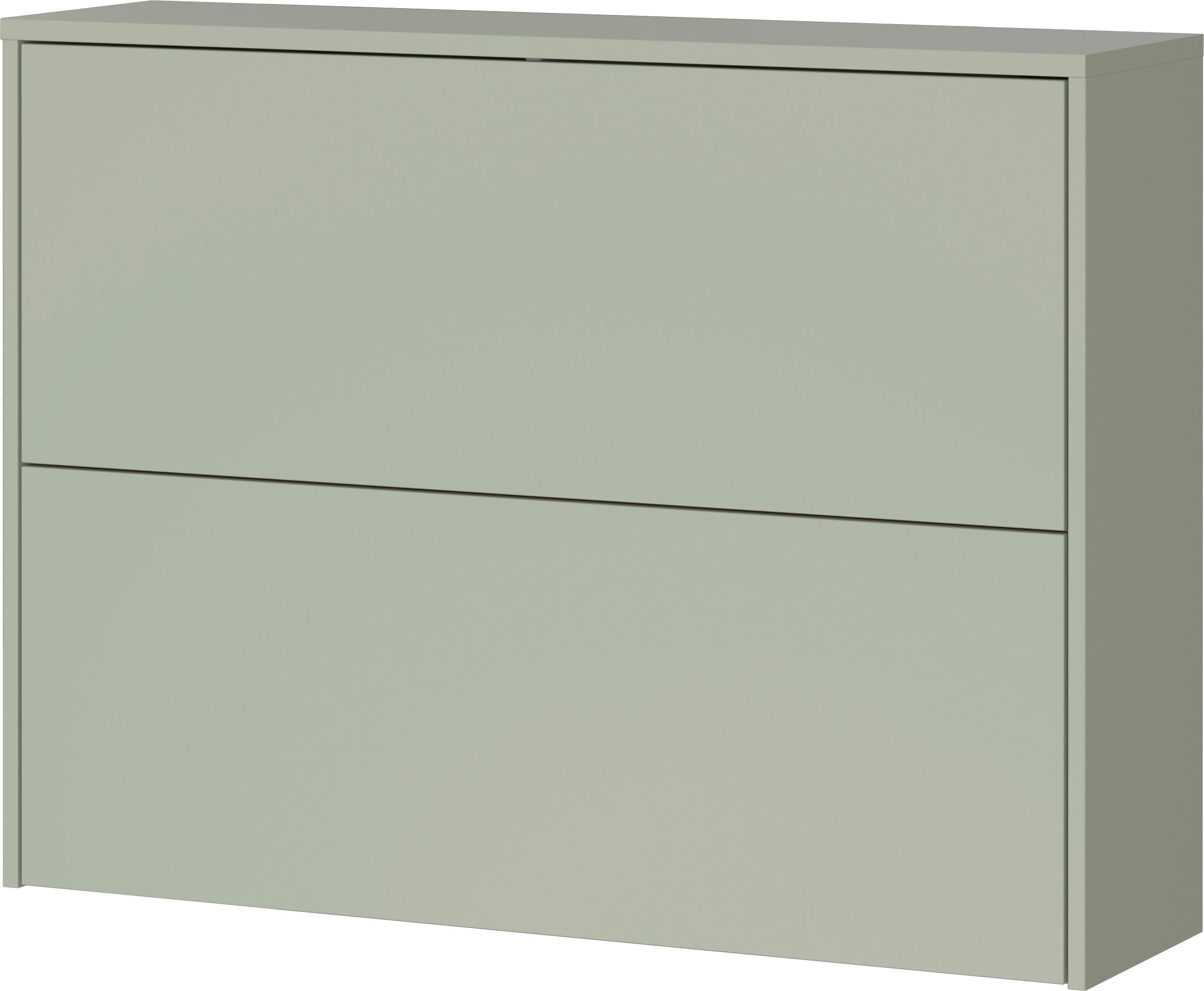 Schuhschrank Gw-binetto Grün/eichefarben B: 99 Cm - Eichefarben/Grün, Design, Holzwerkstoff (99/74/27cm) - Livetastic