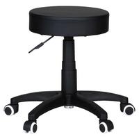 Bürohocker Leon S Schwarz Mit Rollen, Sitz Gepolstert H:44cm - Schwarz, KONVENTIONELL, Textil (50/44/50cm) - MID.YOU