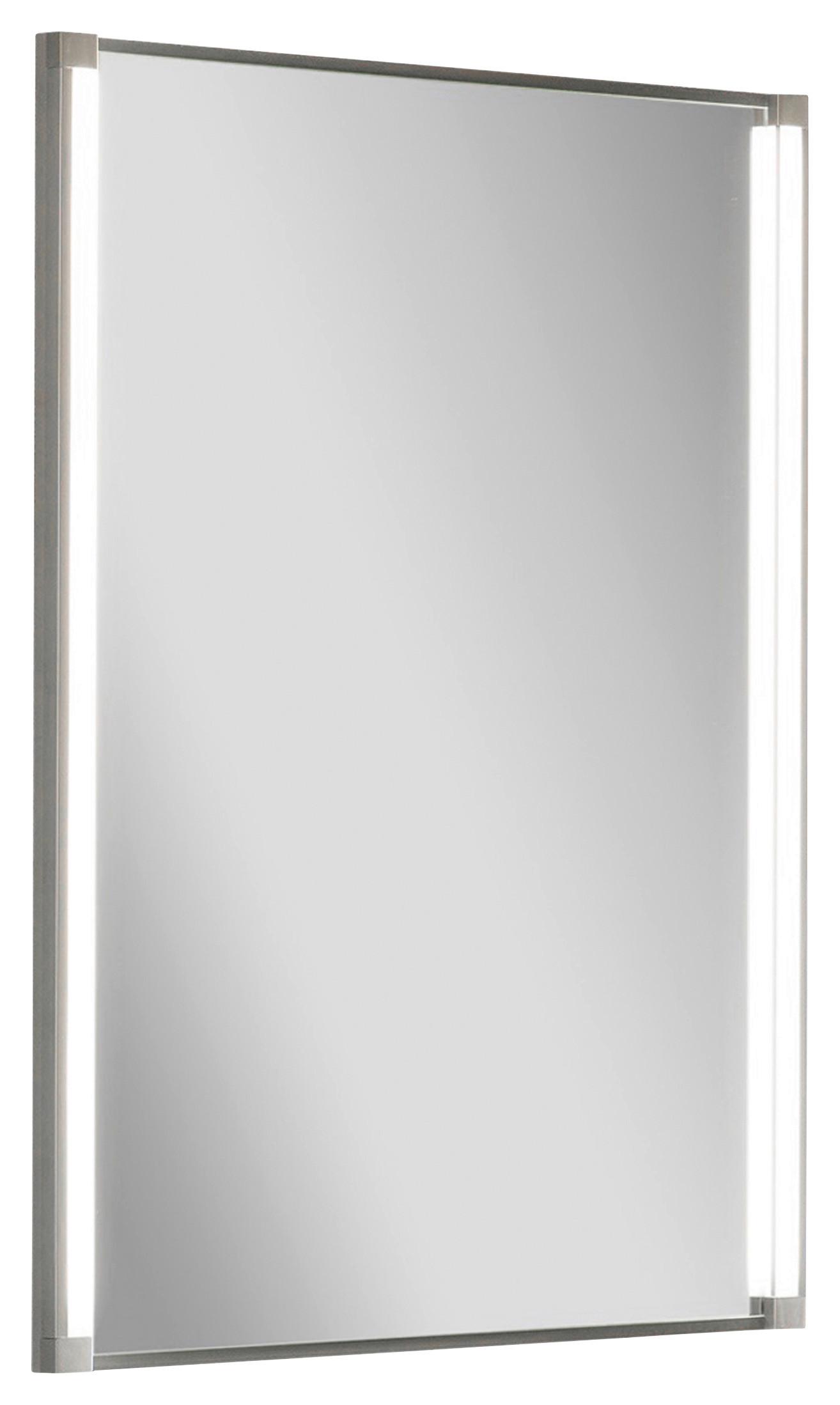 Badespiegel LED-Line BxH 42x67 cm Led Beleuchtung - Alufarben, MODERN, Glas/Holzwerkstoff (42/67/4cm) - MID.YOU