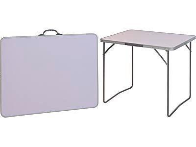 Kempingasztal Fehér, Kb. 80/60/69cm - ezüst/fehér, fa/fém (80/60/69cm)
