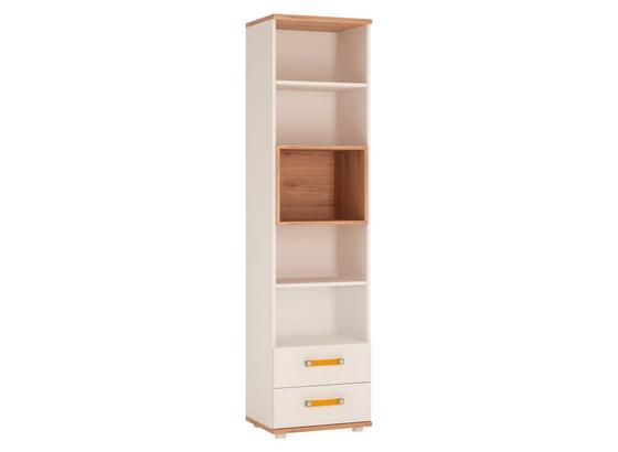 Regál Amazon - farby dubu/biela, Moderný (48/191/40cm) Regál Amazon - farby dubu/biela, Moderný (48/191/40cm)