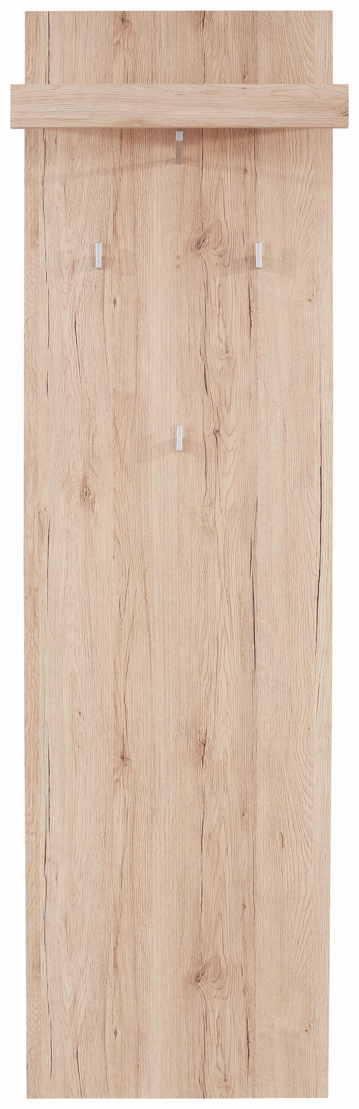 Vešiakový panel MALTA - farba duba, Modern, kompozitné drevo (50/195,4/28,2cm)