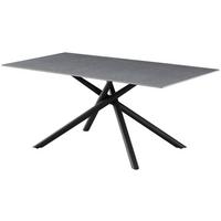 Esstisch Lior Keramik Grau, B: 180 Cm - Schwarz/Grau, KONVENTIONELL, Keramik/Metall (180/90/76cm) - MID.YOU