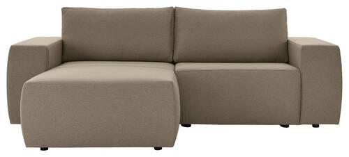 Ecksofa Looks Ii Schlammfarben - Schlammfarben/Schwarz, Design, Textil (160/242cm) - LOOKS by W.Joop