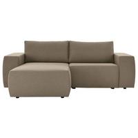 Ecksofa Looks Ii Schlammfarben - Schlammfarben/Schwarz, Design, Textil (160/242cm) - LOOKS by W.Joop