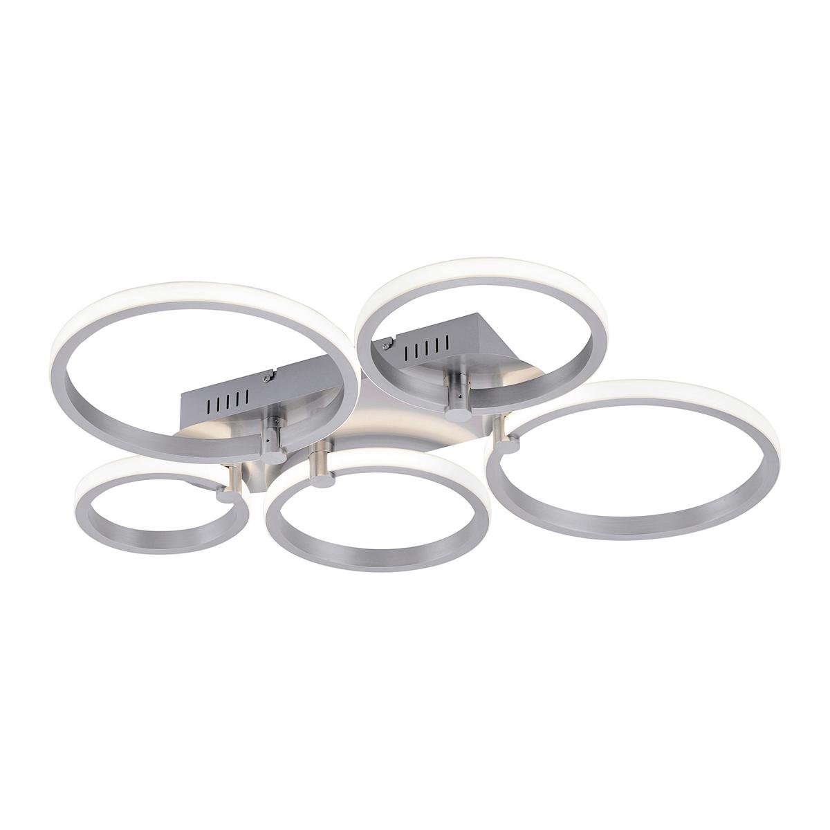 LED-Deckenleuchte Johanna L: 66 cm, 3 Helligkeitsstufen - Silberfarben, Design, Metall (66/55/8,5cm)