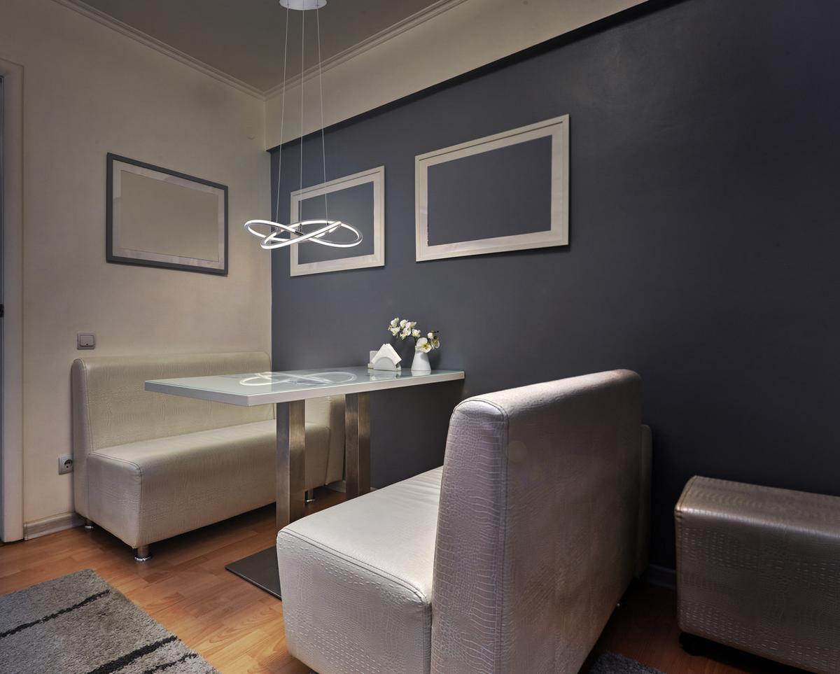 Led-hängeleuchte Odrive H: 120 Cm Dimmbar - Chromfarben, Design, Kunststoff/Metall (45/120cm) - Näve