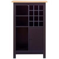 SKŘÍŇ NA VÍNO NARO - černá, Moderní, kompozitní dřevo/plast (76,8/124,4/33cm)