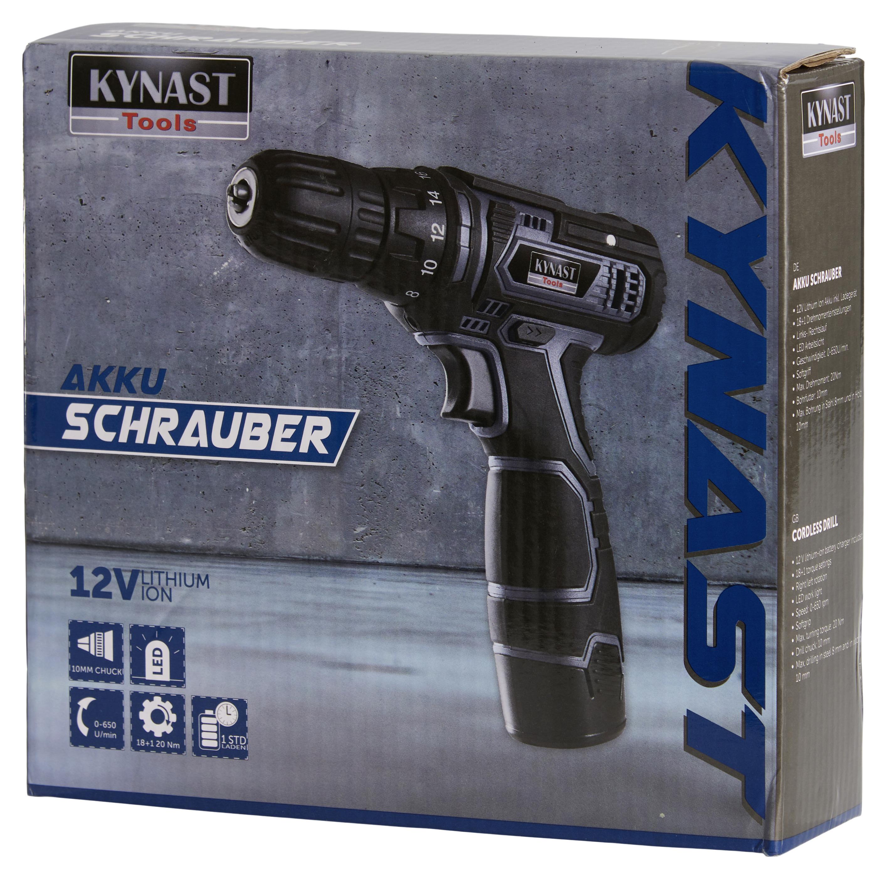Akkkuschrauber 12V Li-Ion 650 U/Min - Schwarz/Grau, Basics, Kunststoff (19/20/5,5cm)