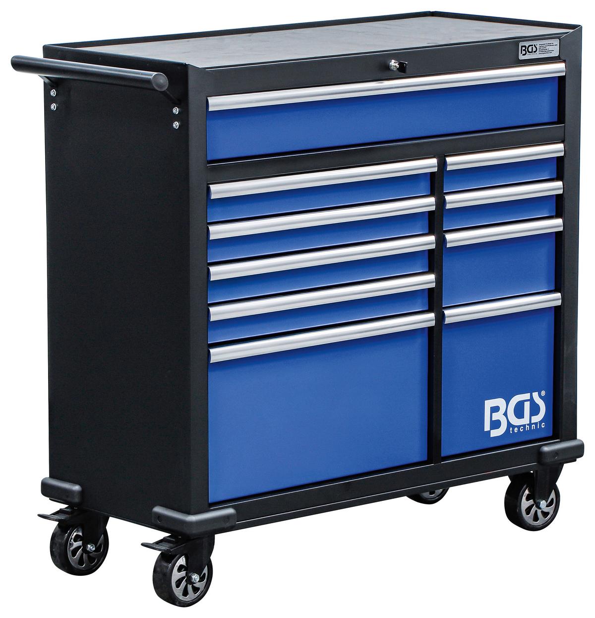 Werkstattwagen XXL Leer Blau/Schwarz B: 106,6 cm - Blau/Schwarz, Basics, Metall (106,6/107,7/45,8cm)