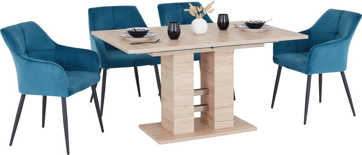 Esstisch Ausziehbar Helena 140-220x90 Cm Eiche Dekor - Eichefarben, KONVENTIONELL, Holzwerkstoff (140-220/76/90cm)