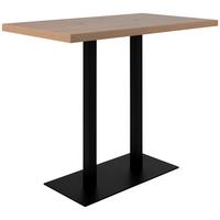 Bartisch Quadrato 120 Bartisch - Schwarz/Eiche Artisan, Design, Holzwerkstoff/Metall (120/70/105cm) - MID.YOU