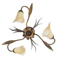 Deckenleuchte 4230/pl3 - Bronzefarben, KONVENTIONELL, Glas/Metall (55/55/25cm)